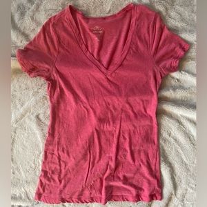 Old navy pink vneck t shirt size small